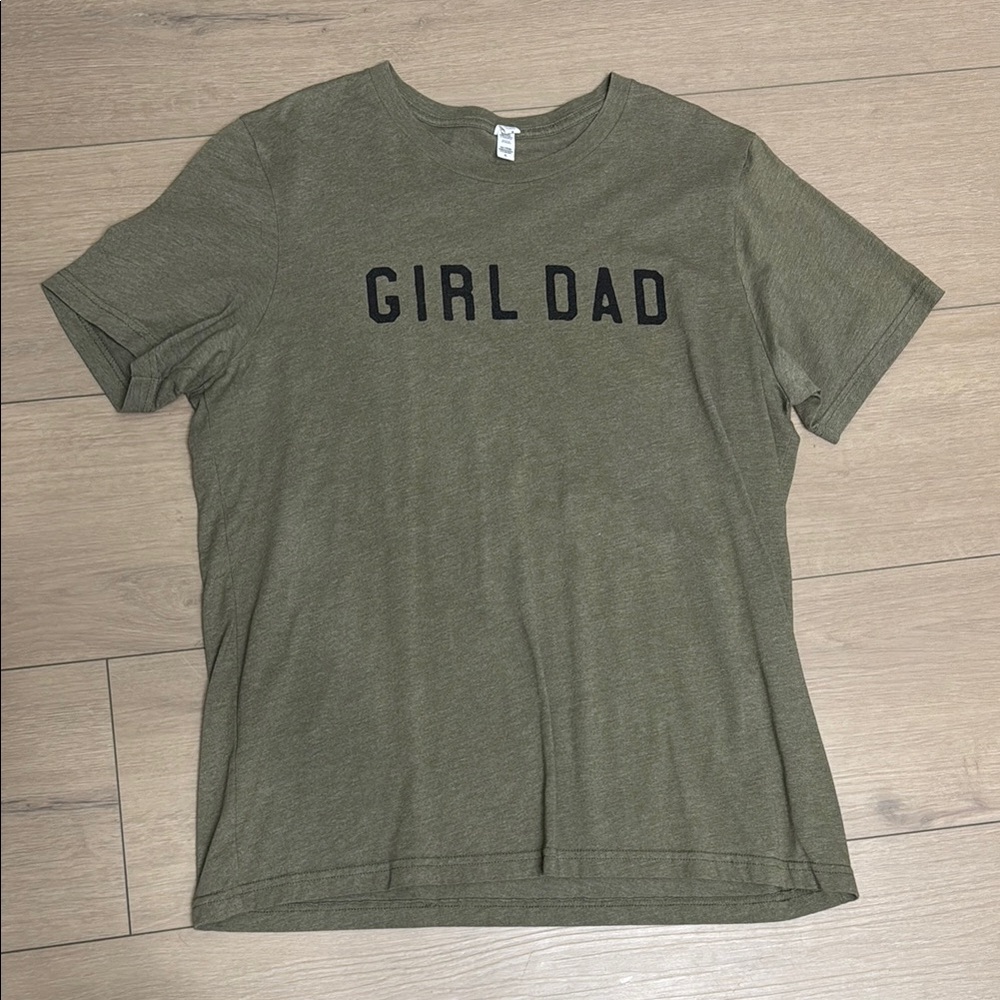 Olive Green 'Girl Dad' T-Shirt